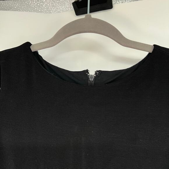 Alice + Olivia Employed 3/4 Sleeve Skater Mini Dress Women's Size 0 Black Lined - Picture 3 of 10